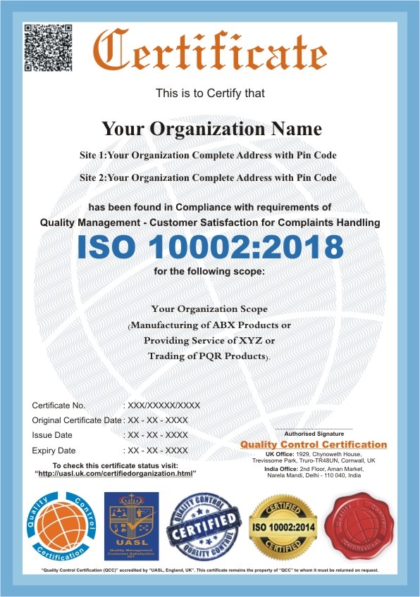 Certificación ISO 10002