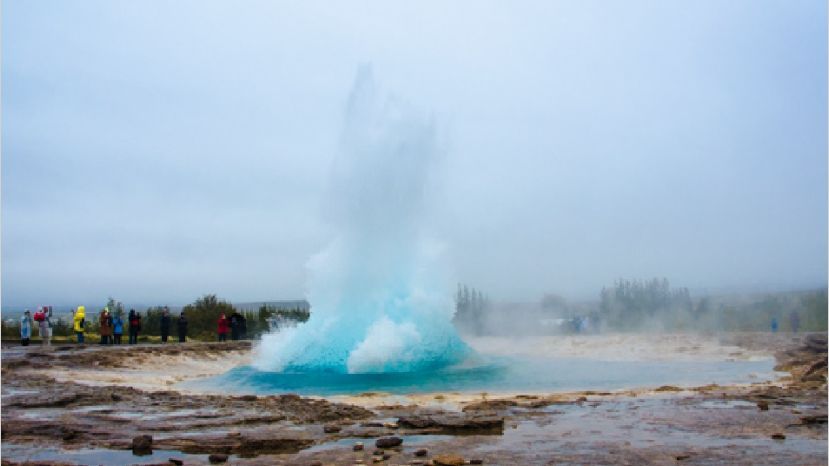 Ilustración de Geysir Strokkur Iceland