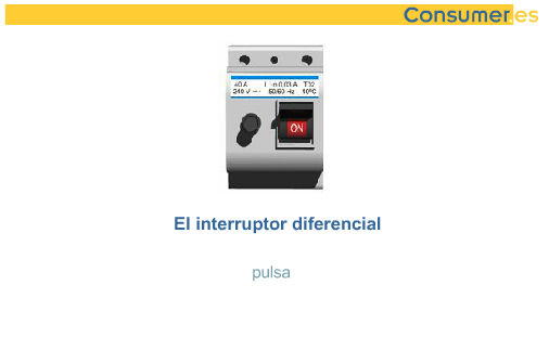 Infografía de un Interruptor diferencial