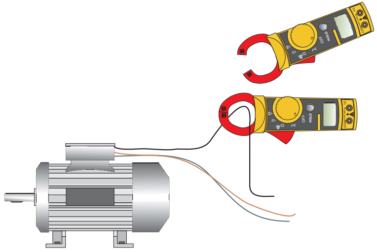 Ilustración de pinzas amperimétricas