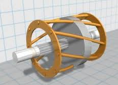 Ilustración de un rotor de jaula de ardilla
