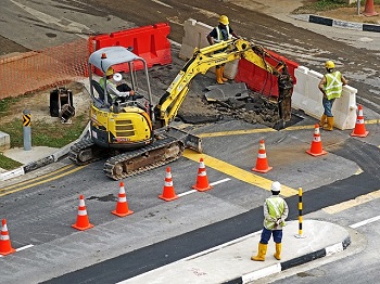 Trabajo con excavadoras