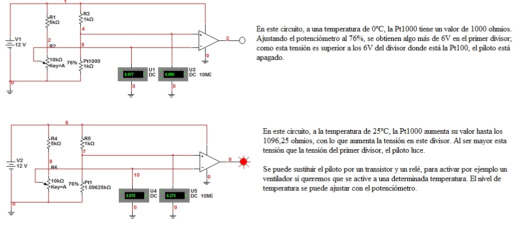 Imagen de los circuitos del terostato.