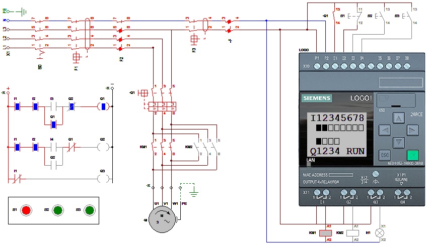 Simulación del inversor Imagen de la simulación del programa