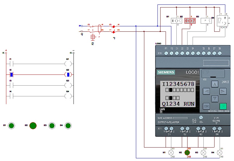 Imagen de la simulación de los detectores