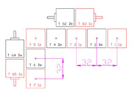 Muestra un dibujo cad con acotaciones a 32mm.