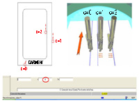 Muestra la programación de la línea junto a la imagen CAD que indica de donde sale cada dato 2.