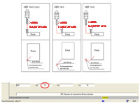 Muestra la programación de la línea junto a la imagen CAD que indica de donde sale cada dato 3.