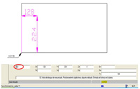 Muestra la programación de la línea junto a la imagen CAD que indica de donde sale cada dato 5.