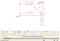 Muestra la programación de la línea junto a la imagen CAD que indica de donde sale cada dato 9.