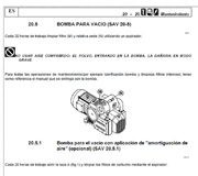 Muestra una hoja de como realizar el mantenimiento de una bomba de vacío.