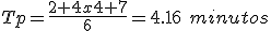 Fórmula para calcular el tiempo tipo.