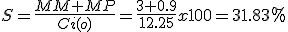 Fórmula para calcular la saturación del operario.