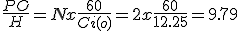 Fórmula para calcular la producción óptima.