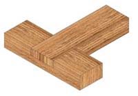 Ensamble a media madera en T.