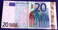 Imagen que muestra un billete de 20 euros.