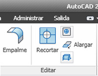 Imagen de las herramientas de editar superficies de Autocad.