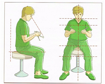 Postura equilibrada en el trabajo odontológico