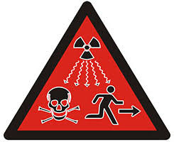 Pictograma de riesgo de residuo radiactivo