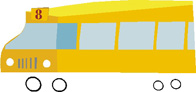 Ilustración de un autobús amarillo.