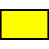 Dibujo de un rectángulo con fondo amarillo, que es el símbolo que representa  un paso o tarea en los diagramas de flujo. El color del fondo podría variar según el autor.