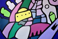 Cuadro abstracto de colores.