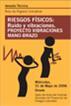 Portada de una publicacción sobre riesgos fícos, en la que se ven dos figuras estilizadas, como dos letras S antropomorfas, que sufren los efectos de la electricidad y el frío.