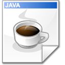 Imagen una ventana de aplicación Java, con la imagen de una taza de café humeante.